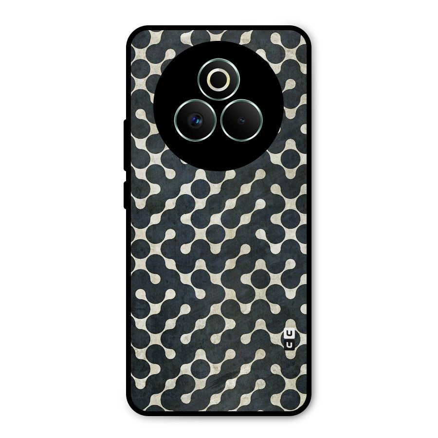 Black Maze Design Metal Back Case for Realme P3 Pro