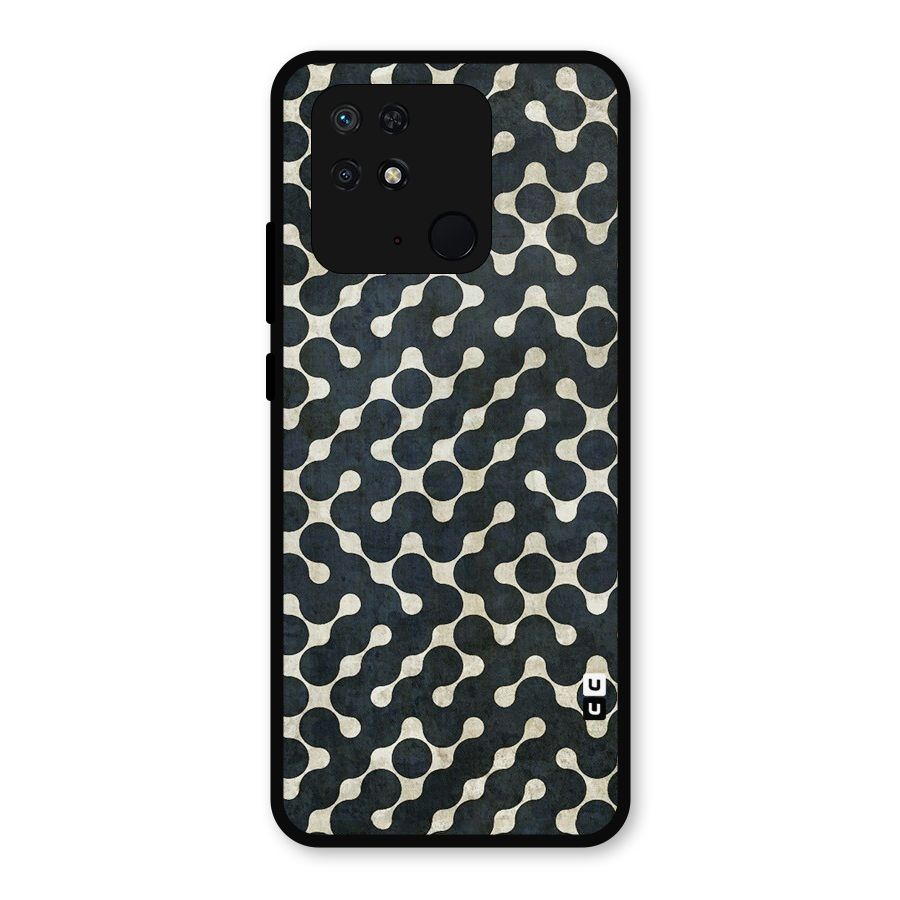 Black Maze Design Metal Back Case for Redmi 10 Power