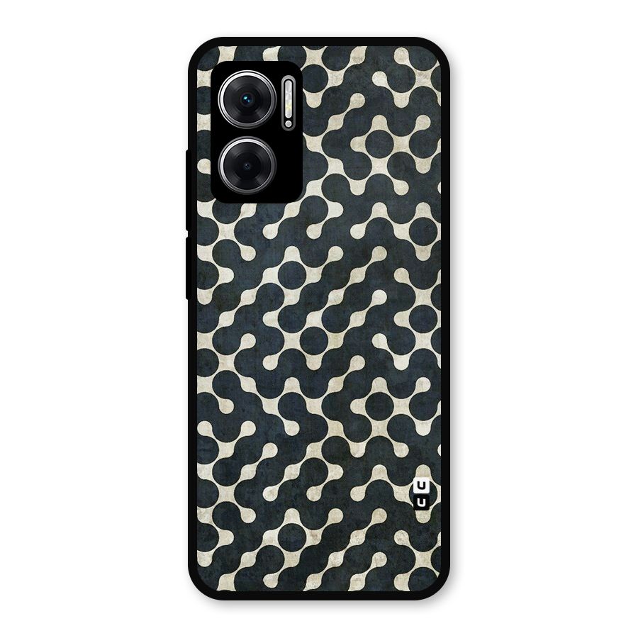Black Maze Design Metal Back Case for Redmi 11 Prime 5G