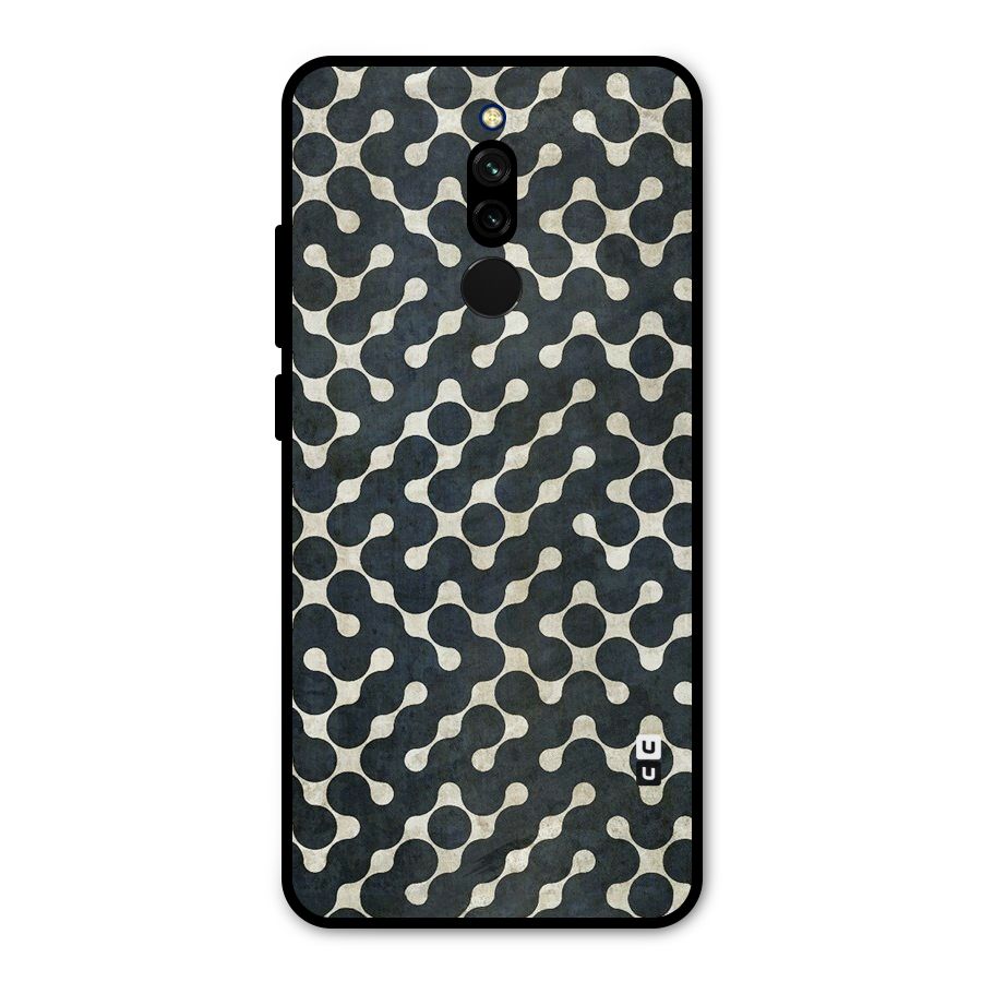 Black Maze Design Metal Back Case for Redmi 8