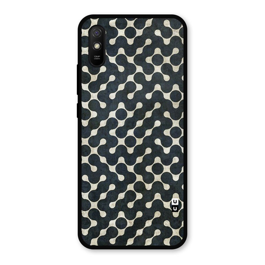 Black Maze Design Metal Back Case for Redmi 9i