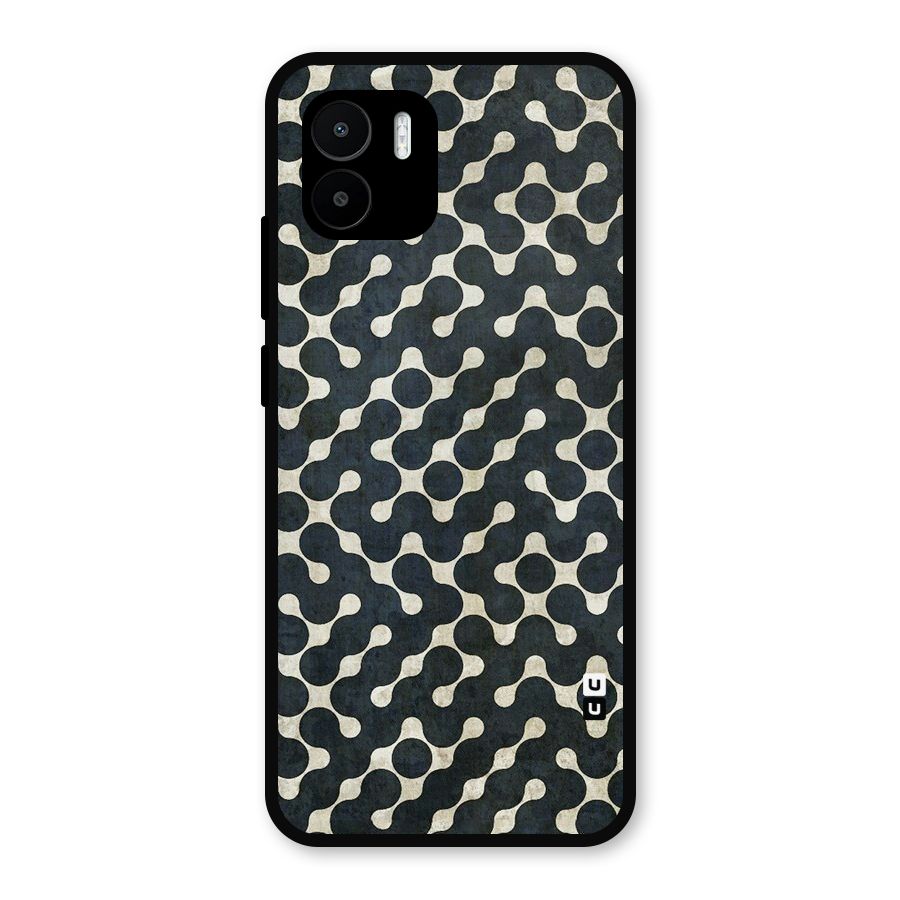 Black Maze Design Metal Back Case for Redmi A2