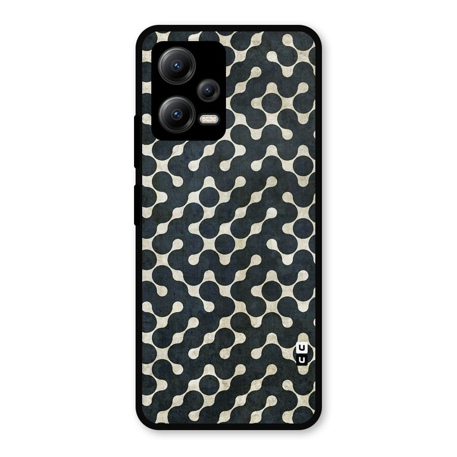 Black Maze Design Metal Back Case for Redmi Note 12 5G