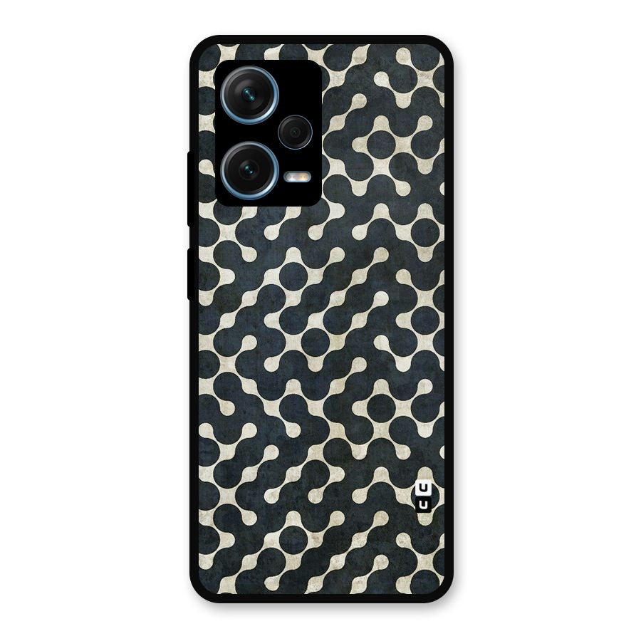 Black Maze Design Metal Back Case for Redmi Note 12 Pro Plus 5G