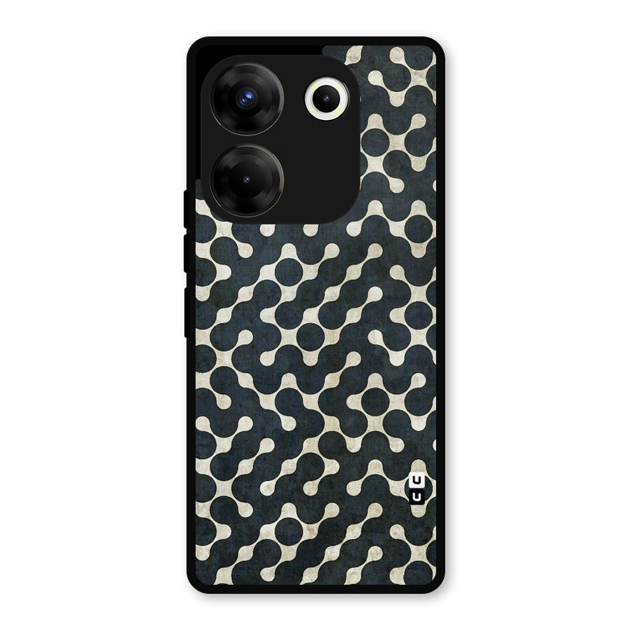 Black Maze Design Metal Back Case for Tecno Camon 20 Pro