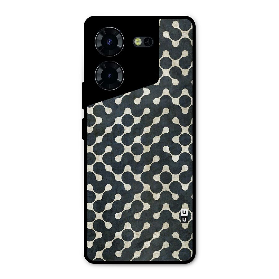 Black Maze Design Metal Back Case for Tecno Pova 5 Pro 5G