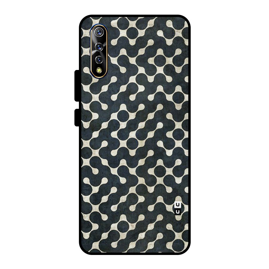 Black Maze Design Metal Back Case for Vivo S1