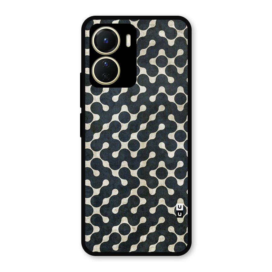 Black Maze Design Metal Back Case for Vivo T2x