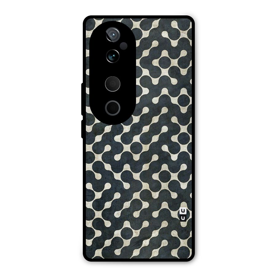 Black Maze Design Metal Back Case for Vivo T3 Ultra
