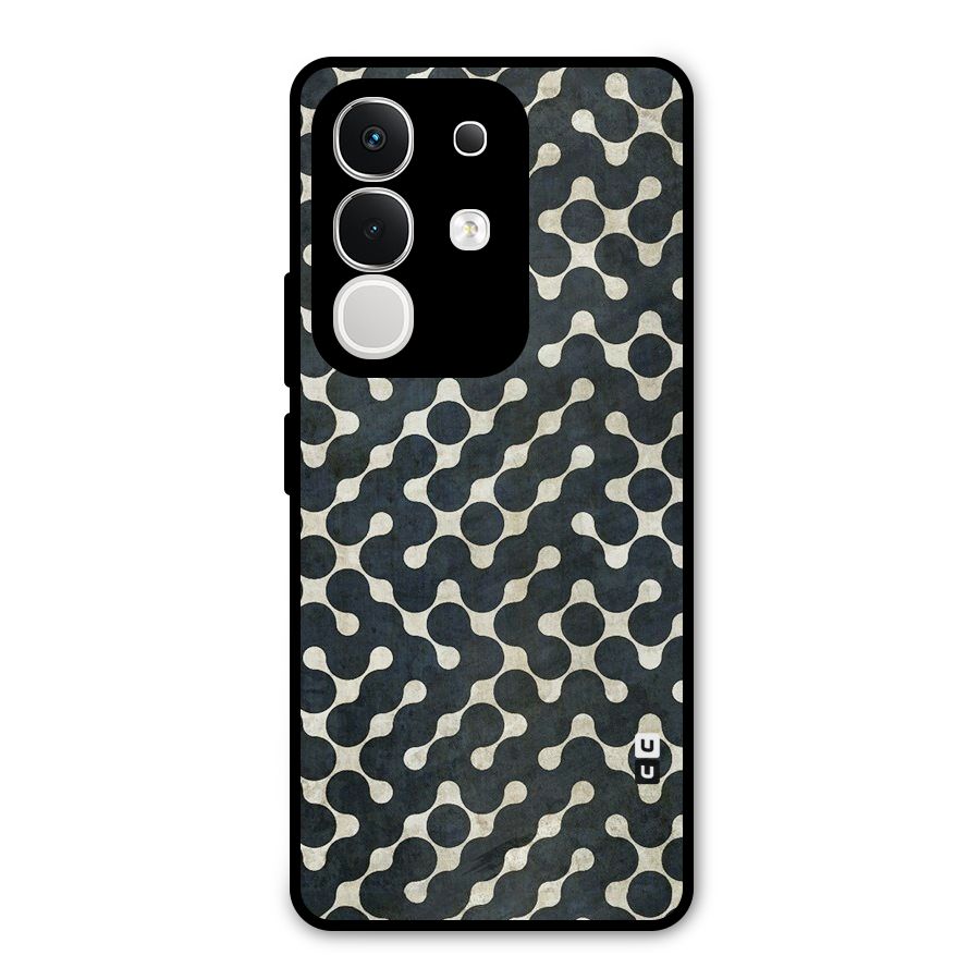 Black Maze Design Metal Back Case for Vivo T4x