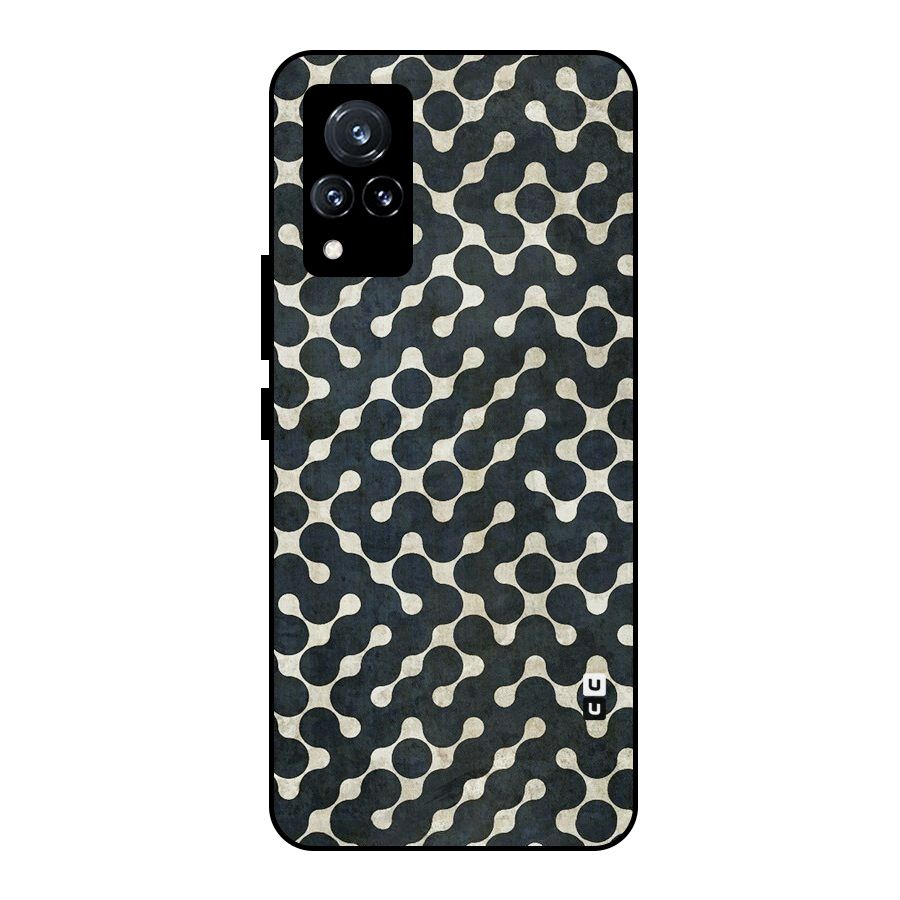 Black Maze Design Metal Back Case for Vivo V21 5G