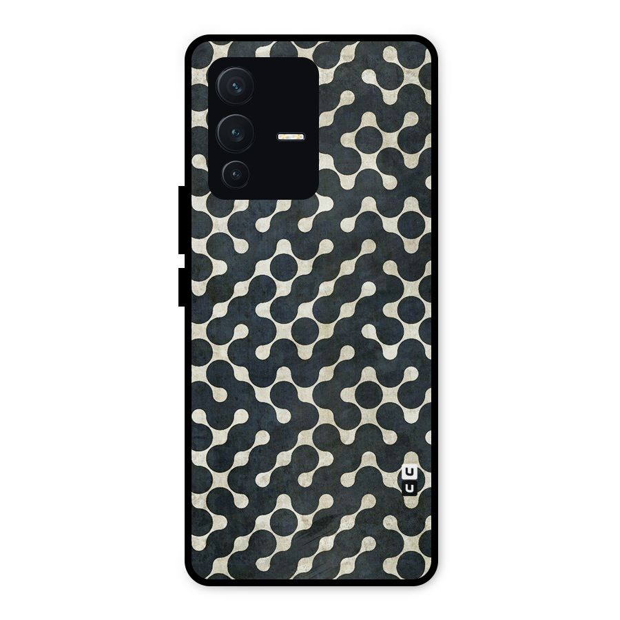 Black Maze Design Metal Back Case for Vivo V23 5G