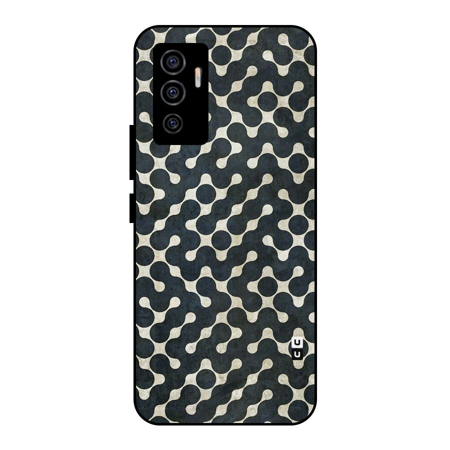 Black Maze Design Metal Back Case for Vivo V23e