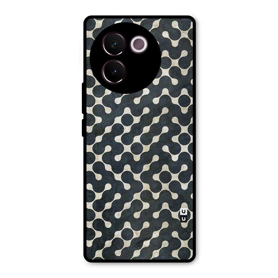 Black Maze Design Metal Back Case for Vivo V30e