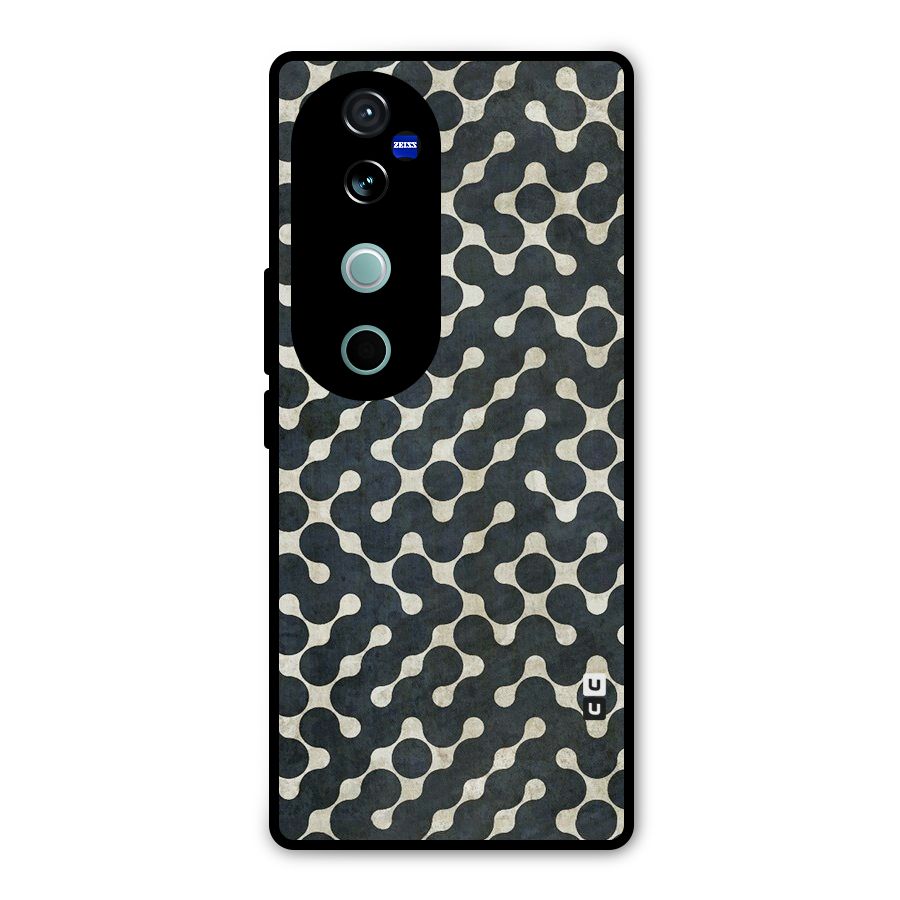 Black Maze Design Metal Back Case for Vivo V40