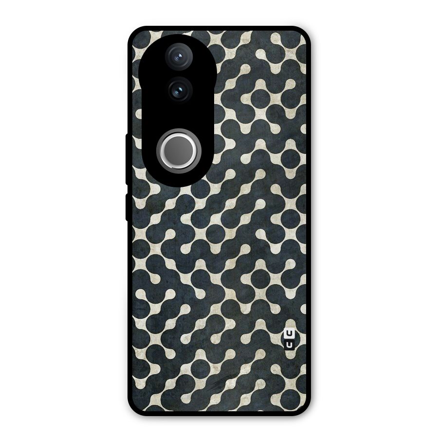 Black Maze Design Metal Back Case for Vivo V50