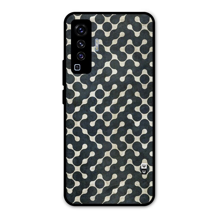 Black Maze Design Metal Back Case for Vivo X50
