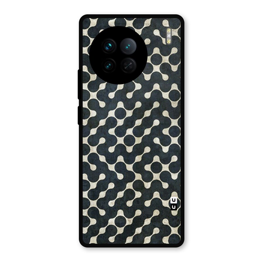 Black Maze Design Metal Back Case for Vivo X90