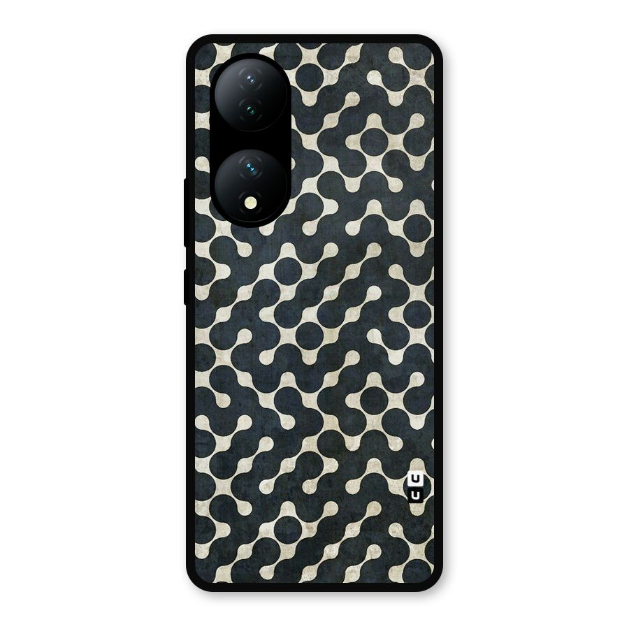 Black Maze Design Metal Back Case for Vivo Y100a