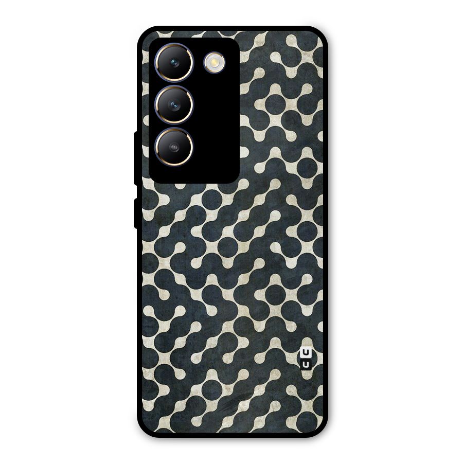 Black Maze Design Metal Back Case for Vivo Y200e