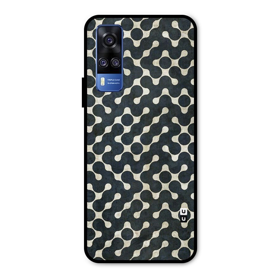 Black Maze Design Metal Back Case for Vivo Y51A