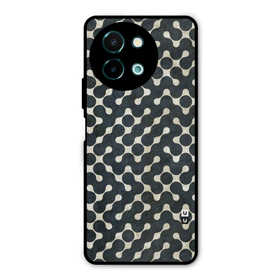 Black Maze Design Metal Back Case for Vivo Y58