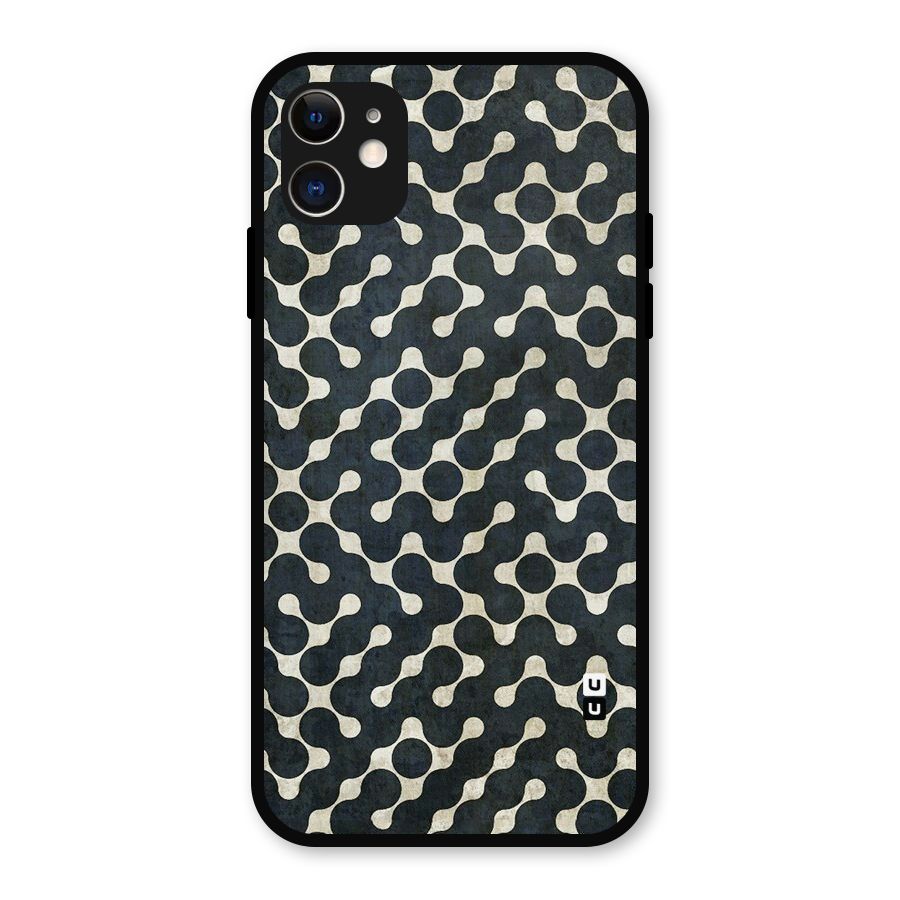 Black Maze Design Metal Back Case for iPhone 11