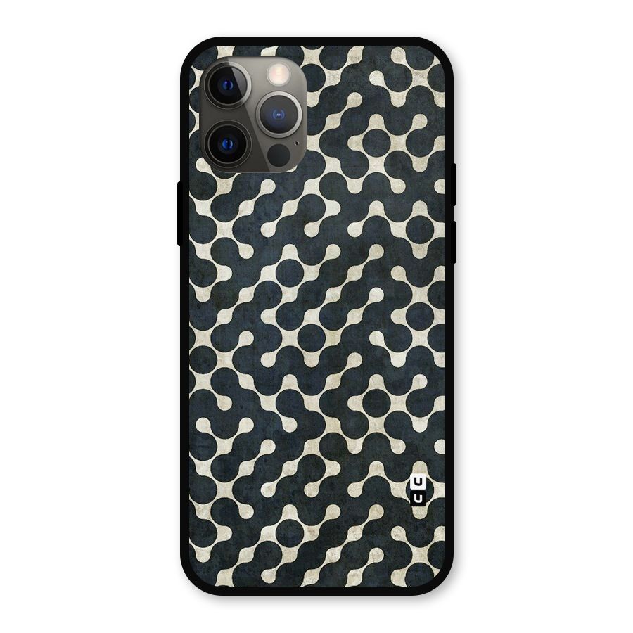 Black Maze Design Metal Back Case for iPhone 12 Pro