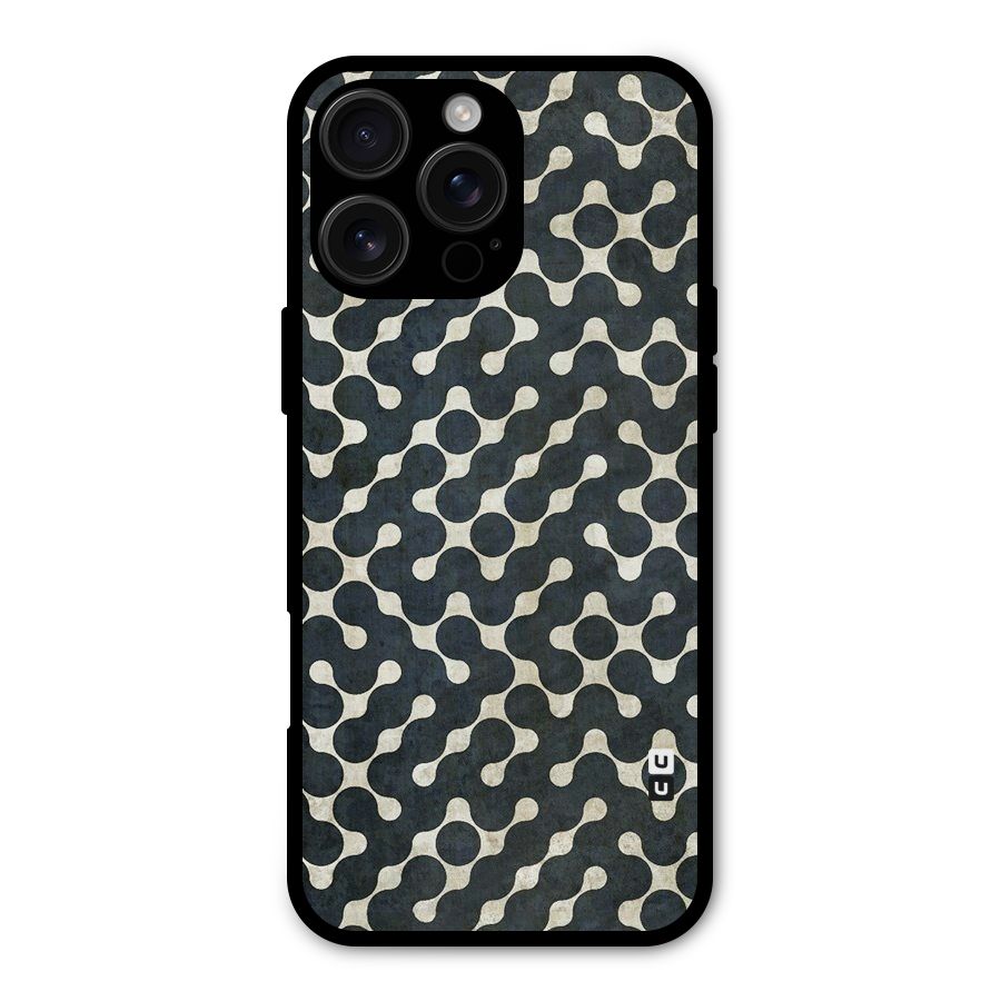 Black Maze Design Metal Back Case for iPhone 16 Pro Max
