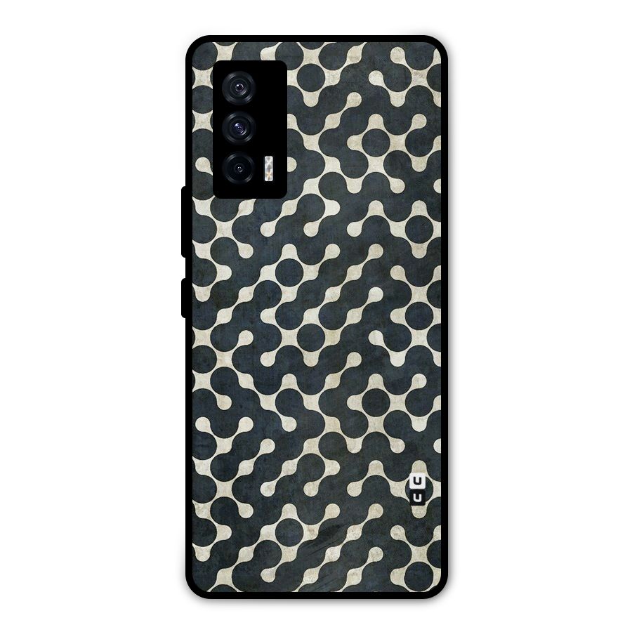 Black Maze Design Metal Back Case for iQOO 7 5G
