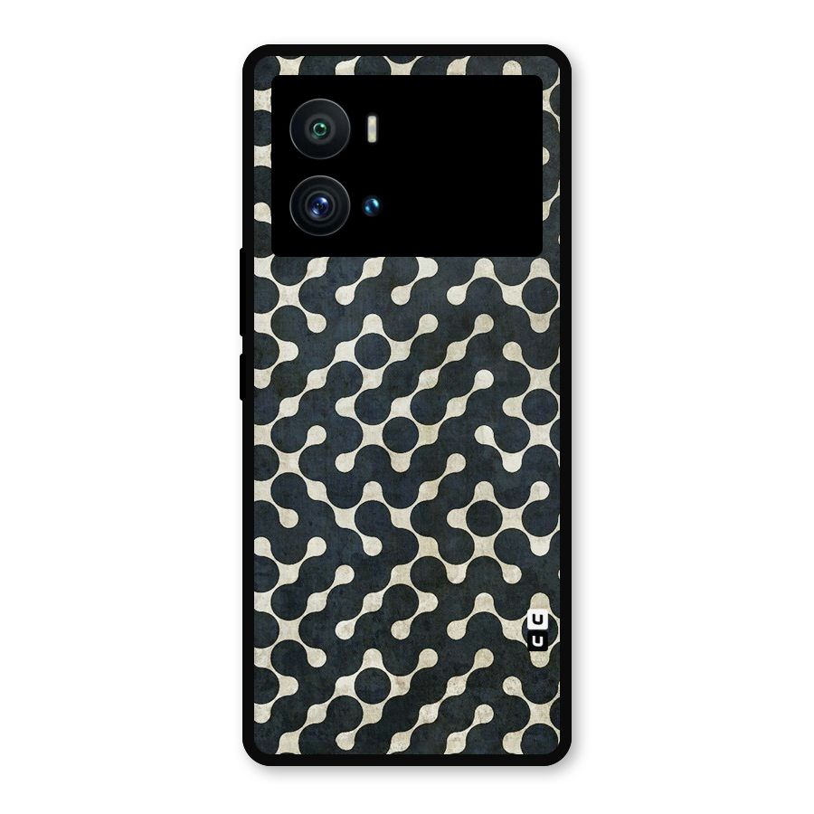 Black Maze Design Metal Back Case for iQOO 9 Pro