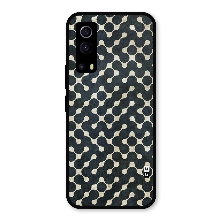 Black Maze Design Metal Back Case for iQOO Z3