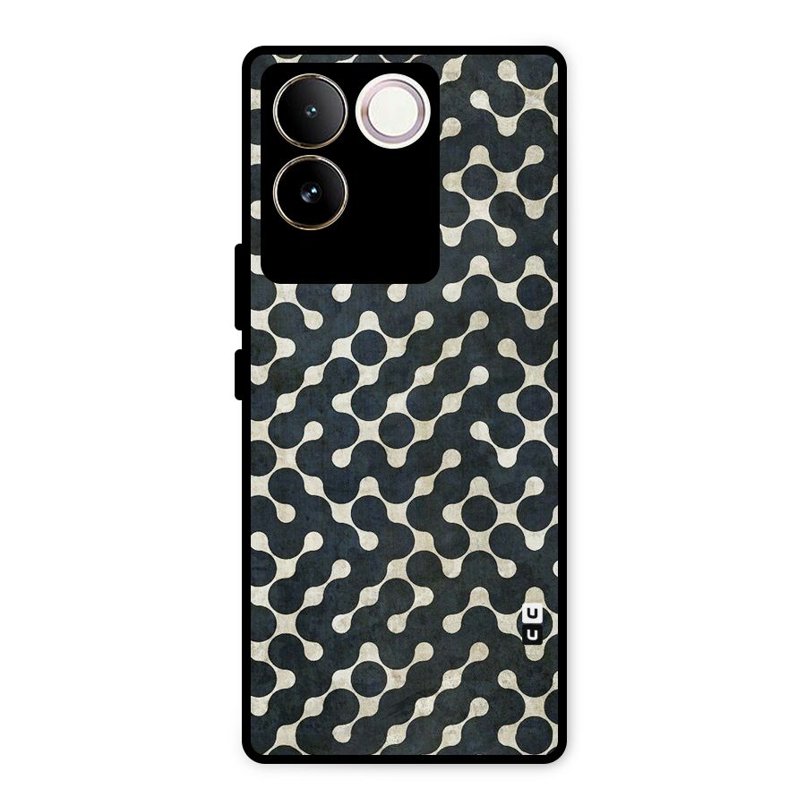 Black Maze Design Metal Back Case for iQOO Z7 Pro