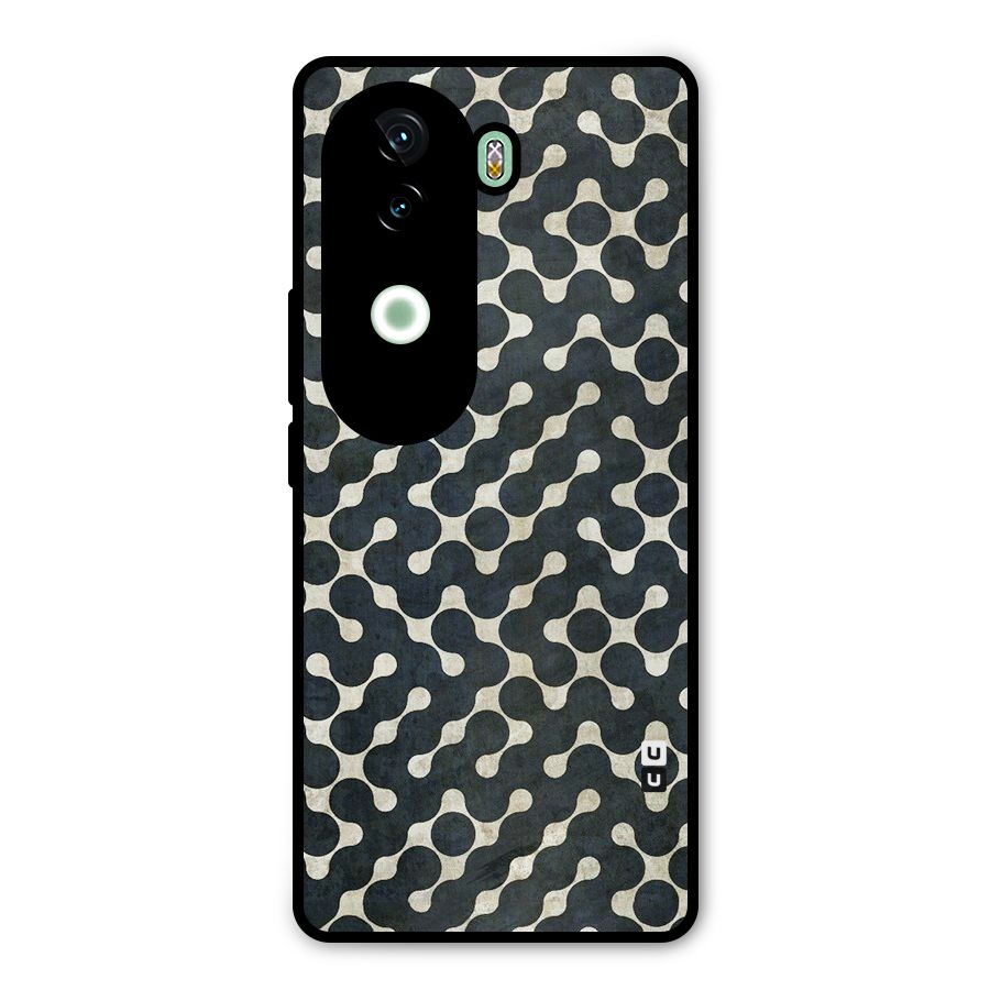 Black Maze Design Metal Back Case for iQOO Z9s