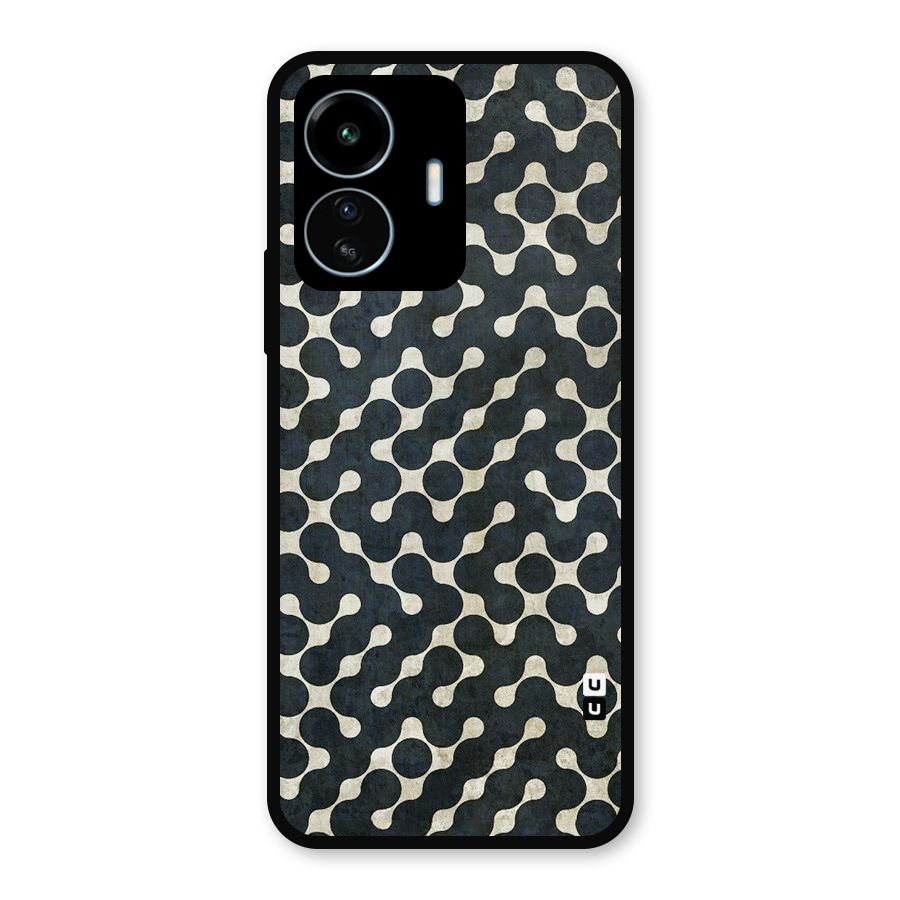 Black Maze Design Metal Back Case for vivo iQOO Z6 Lite 5G