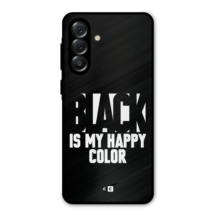 Black My Happy Color Metal Back Case for Galaxy A56