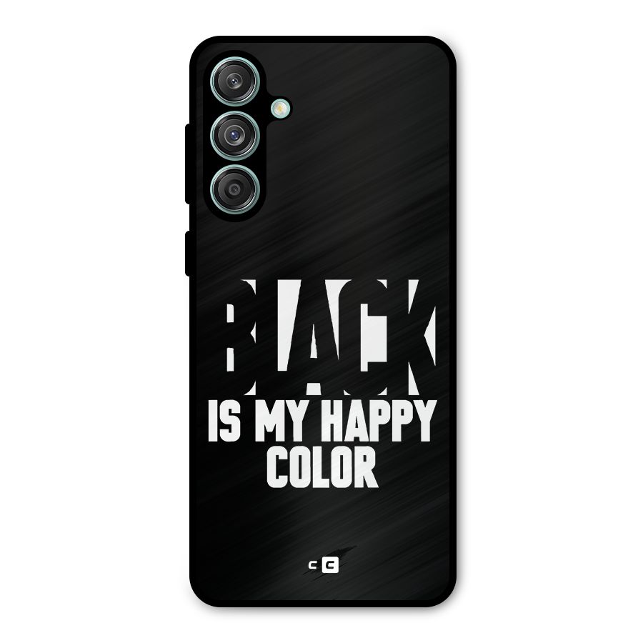 Black My Happy Color Metal Back Case for Galaxy M55 5G