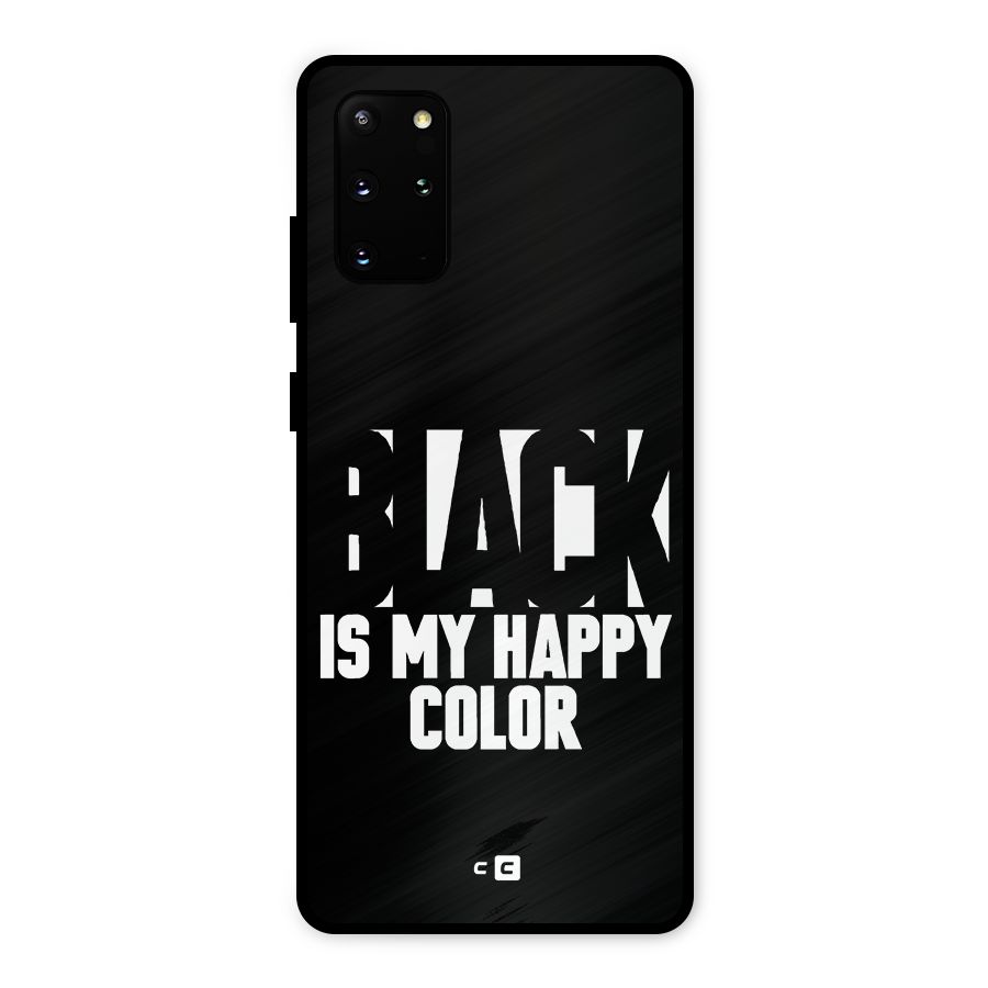Black My Happy Color Metal Back Case for Galaxy S20 Plus