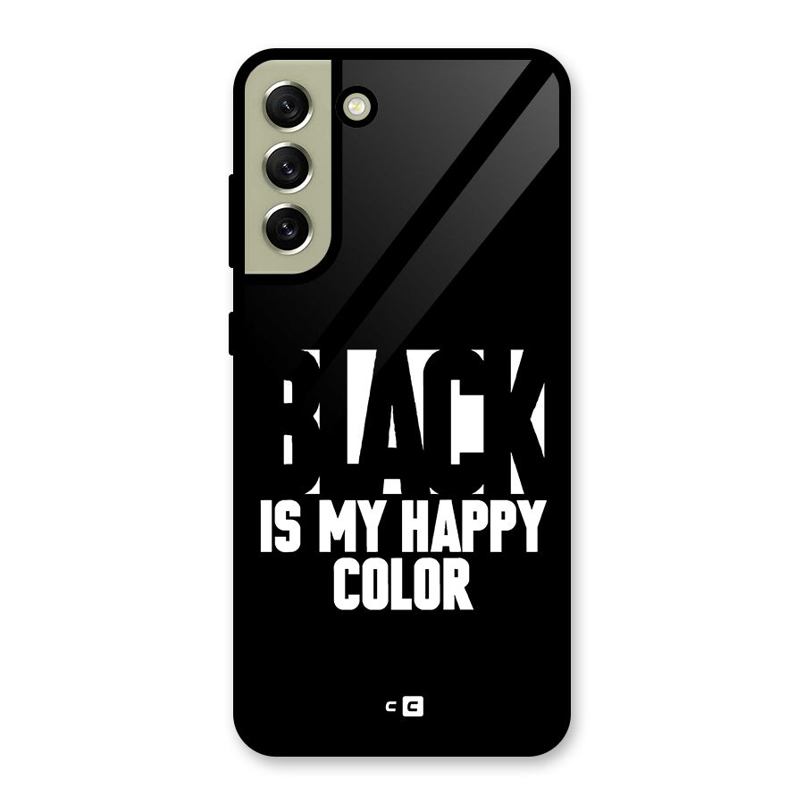 Black My Happy Color Metal Back Case for Galaxy S21 FE 5G (2023)