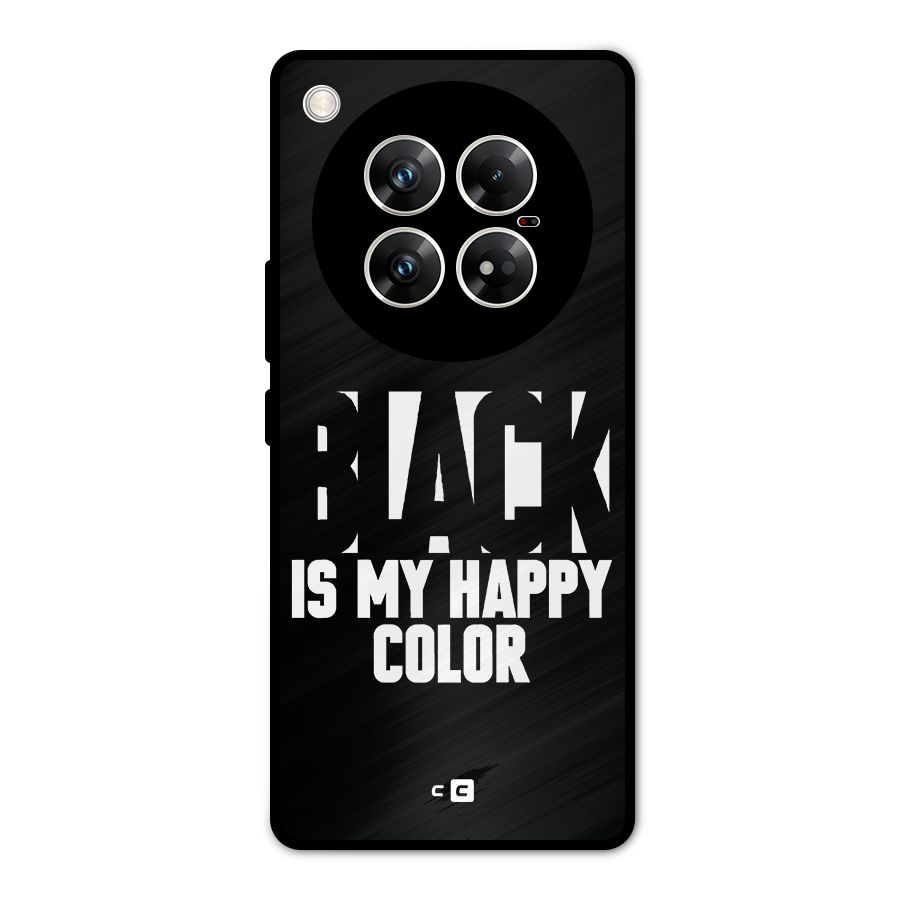 Black My Happy Color Metal Back Case for Infinix Zero 40 5G