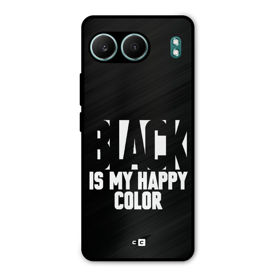 Black My Happy Color Metal Back Case for OnePlus Nord 4