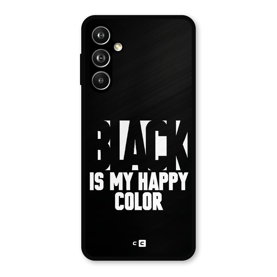 Black My Happy Color Metal Back Case for Samsung Galaxy M54