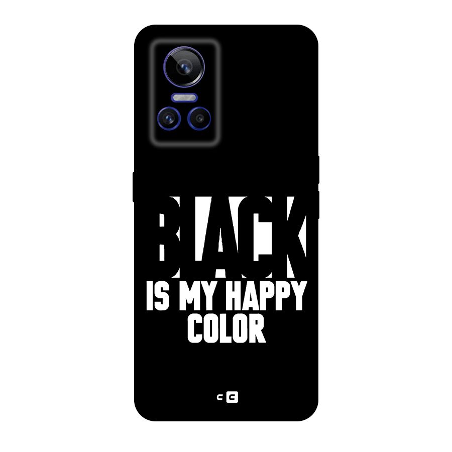 Black My Happy Color Original Polycarbonate Back Case for Realme GT Neo 3