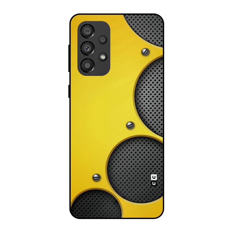 Black Net Yellow Metal Back Case for Galaxy A33 5G