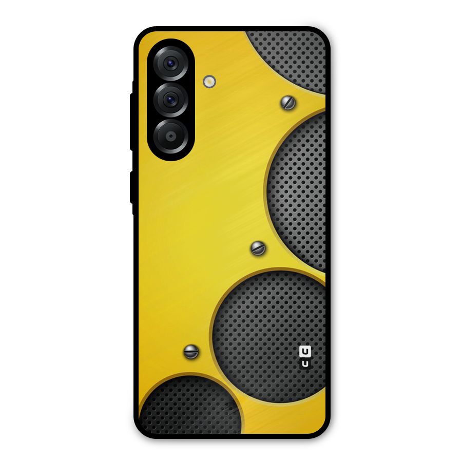 Black Net Yellow Metal Back Case for Galaxy A36