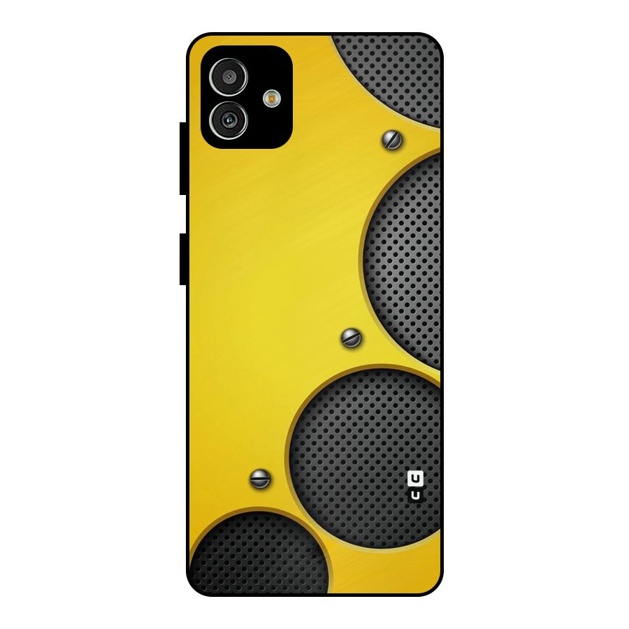Black Net Yellow Metal Back Case for Galaxy M13 5G