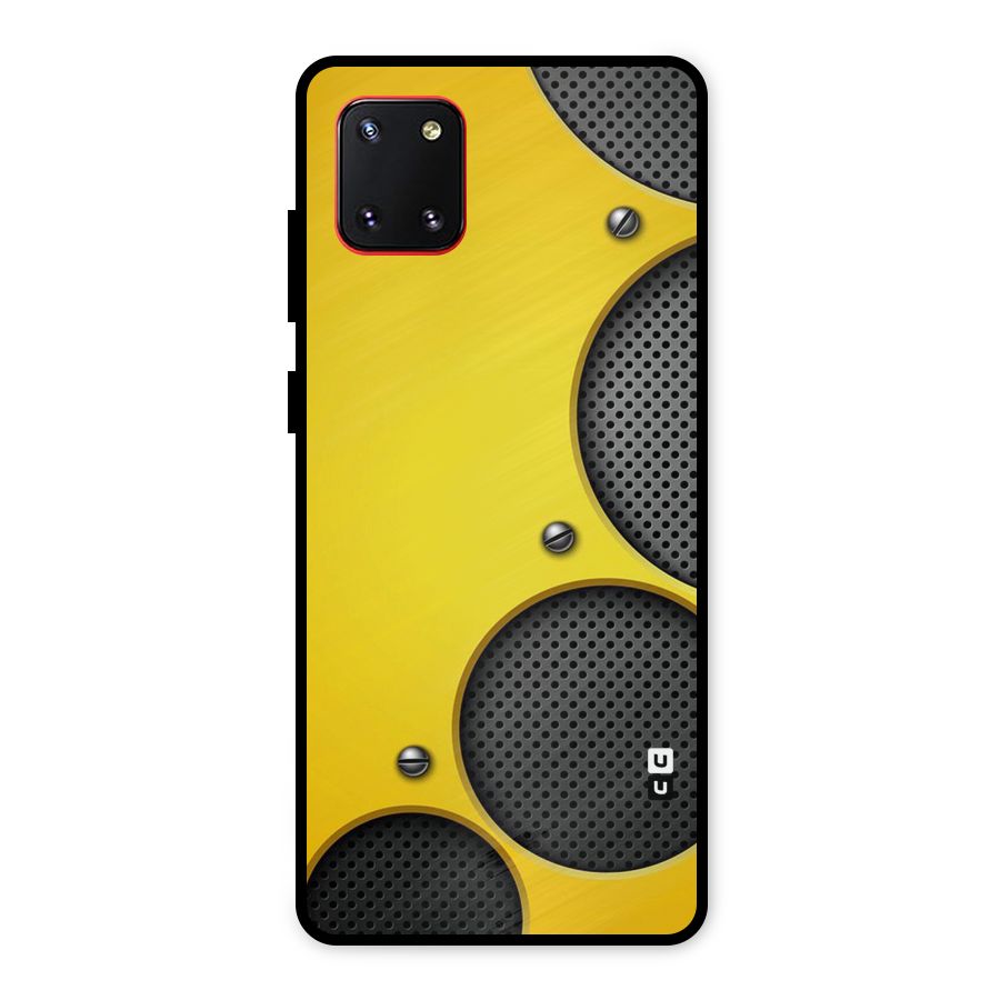 Black Net Yellow Metal Back Case for Galaxy Note 10 Lite