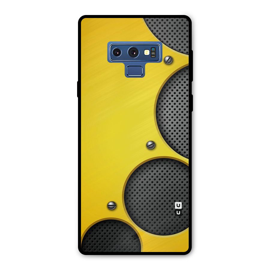 Black Net Yellow Metal Back Case for Galaxy Note 9
