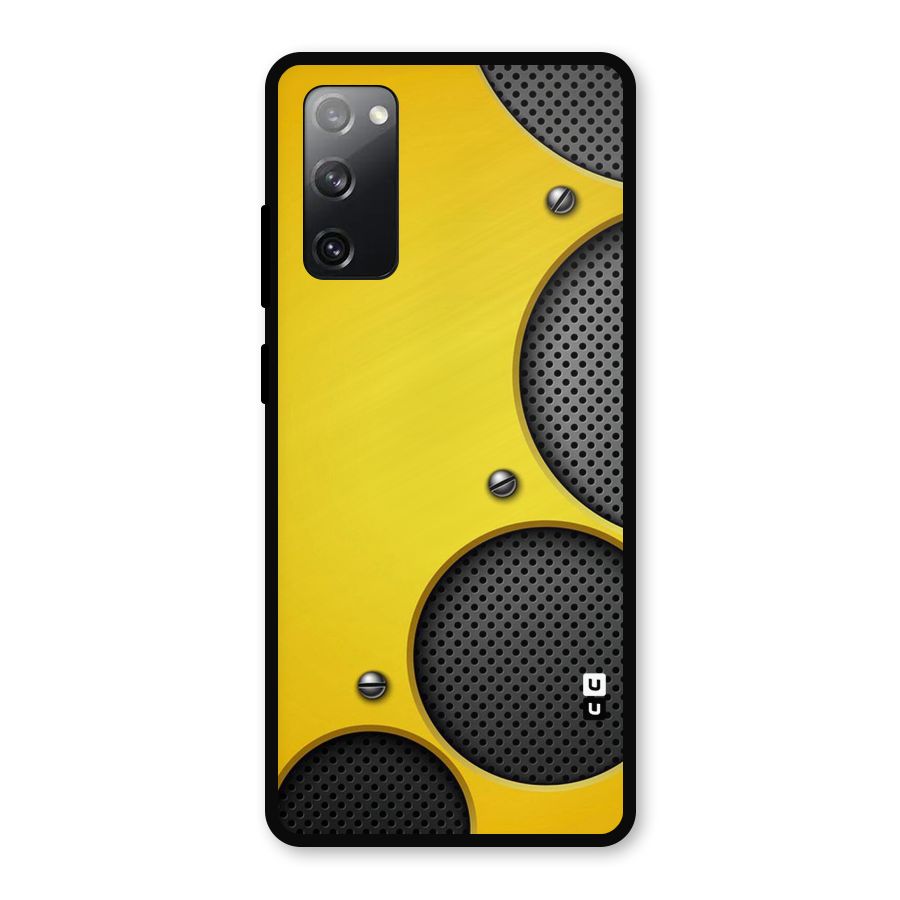 Black Net Yellow Metal Back Case for Galaxy S20 FE 5G