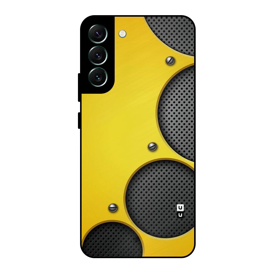 Black Net Yellow Metal Back Case for Galaxy S22 Plus 5G